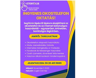 INGYENES OKOSTELEFON OKTATÁS!