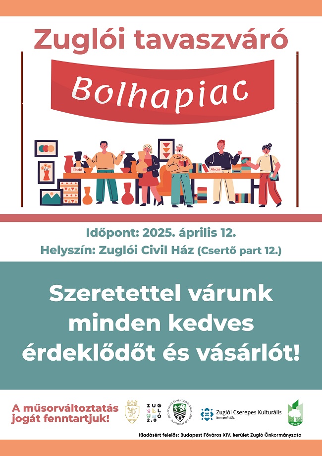 ZUGLÓI TAVASZVÁRÓ BOLHAPIAC