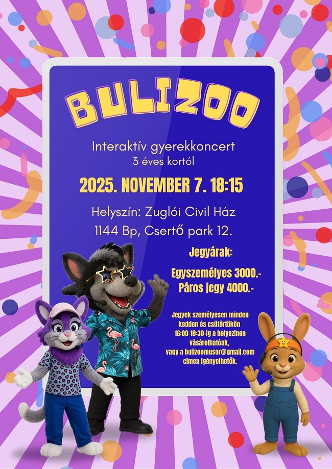 BULIZOO - interaktív gyermekkoncert
