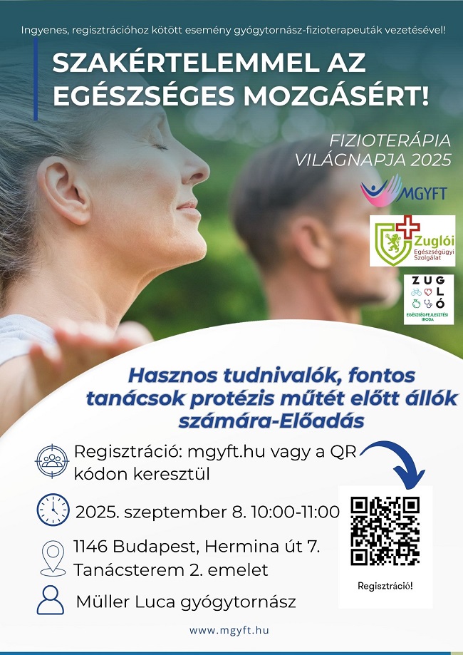 Előadás protézis műtét előtt állók számára