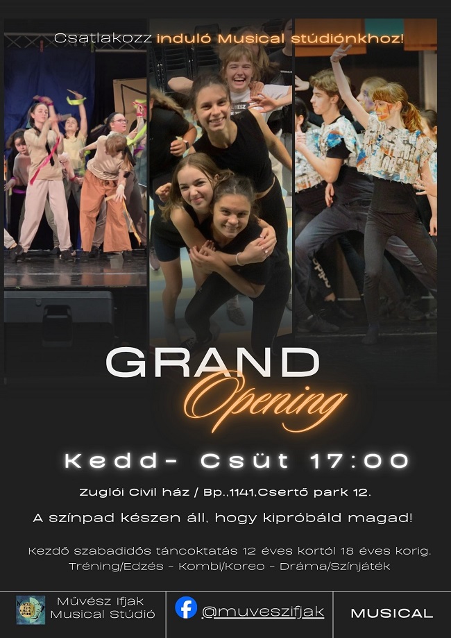 Művész Ifjak Musical Stúdió GRAND OPENING
