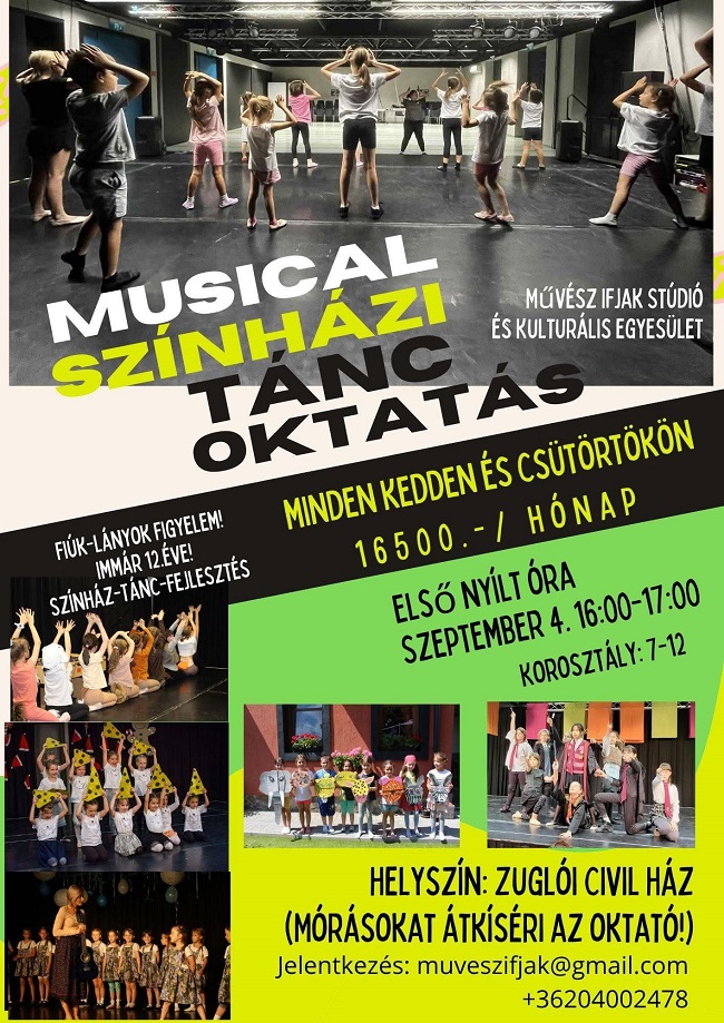 Musical Színházi Tánc Oktatás - NYÍLT ÓRA