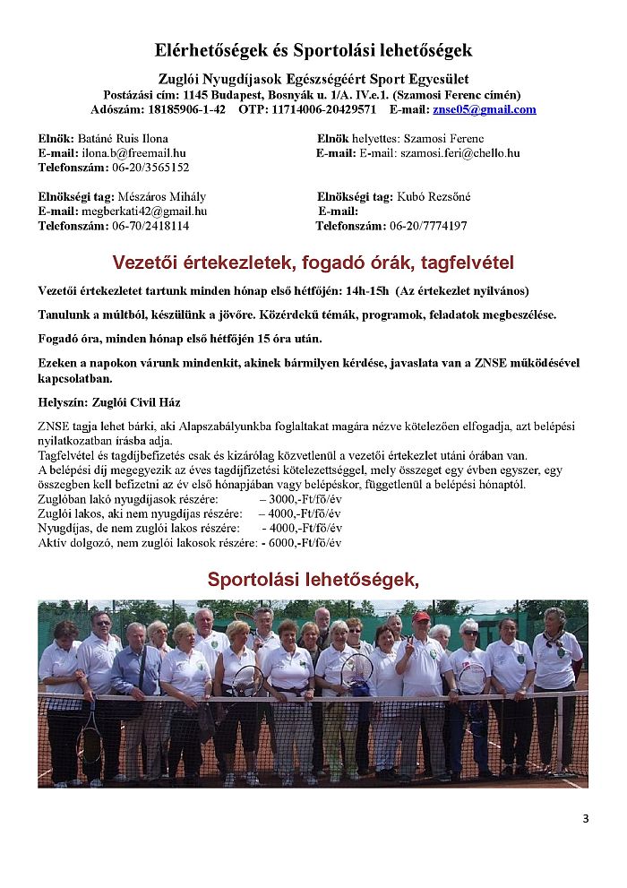 Zuglói Nyugdíjasok